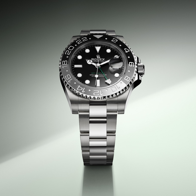 rolex GMT-Master II in Oystersteel, M126710GRNR-0003 - Globaltimepieces