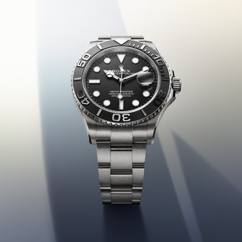 rolex Yacht-Master in Rolesium - combination of Oystersteel and platinum, M268622-0002 - Globaltimepieces