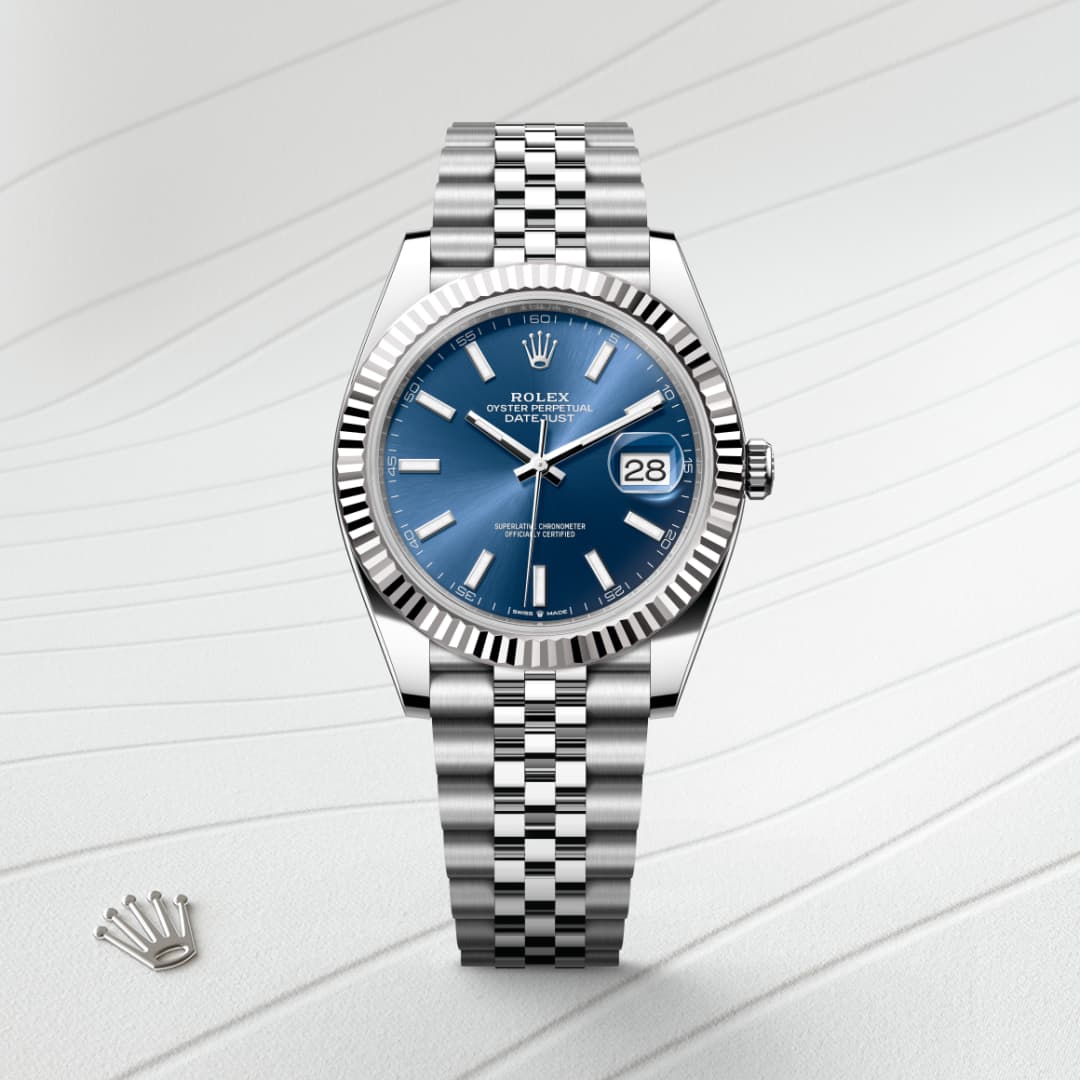 rolex Datejust in White Rolesor - combination of Oystersteel and white gold, M126334-0002 - Globaltimepieces