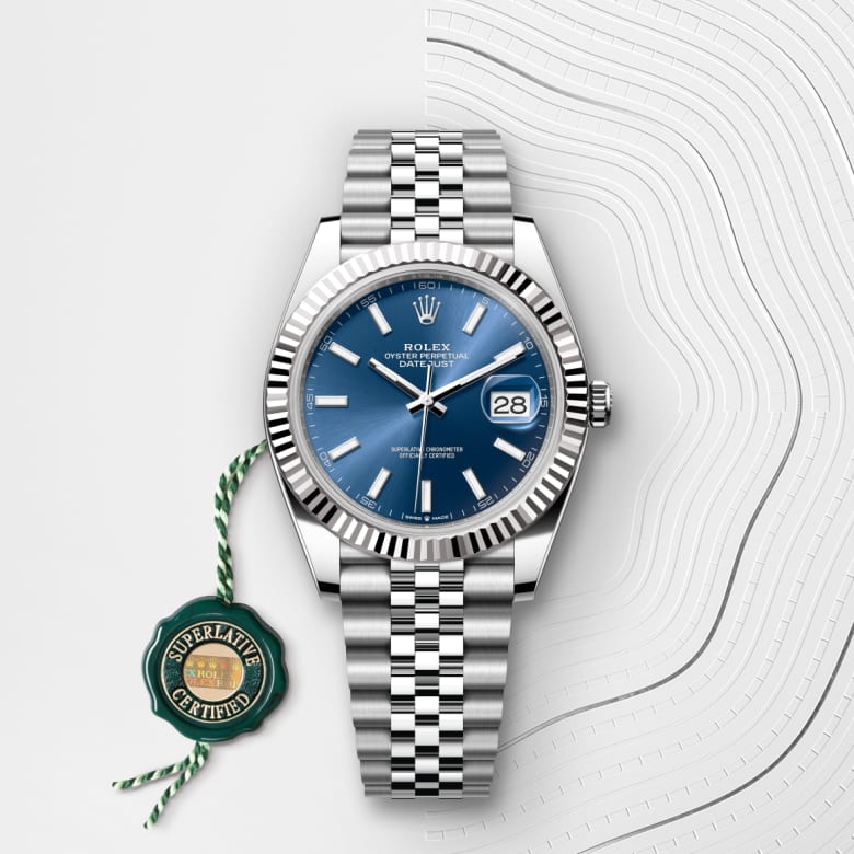 rolex Datejust in White Rolesor - combination of Oystersteel and white gold, M126334-0002 - Globaltimepieces