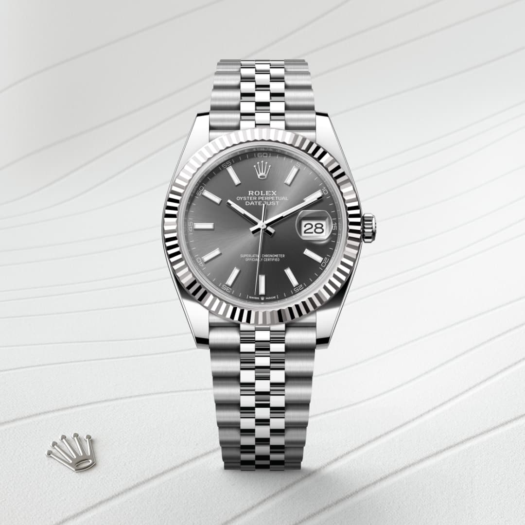 rolex Datejust in White Rolesor - combination of Oystersteel and white gold, M126334-0014 - Globaltimepieces