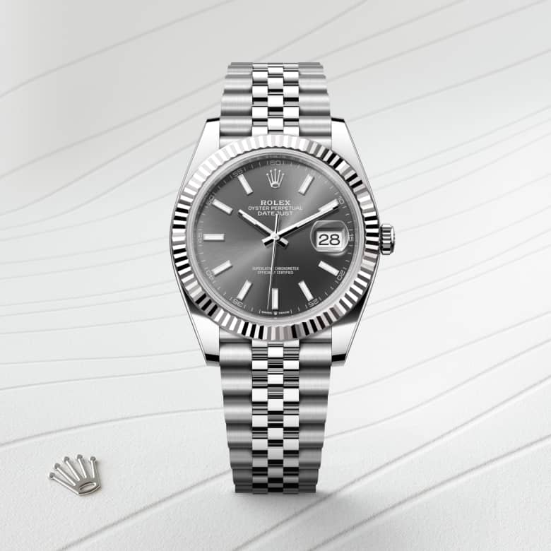 rolex Datejust in White Rolesor - combination of Oystersteel and white gold, M126334-0014 - Globaltimepieces