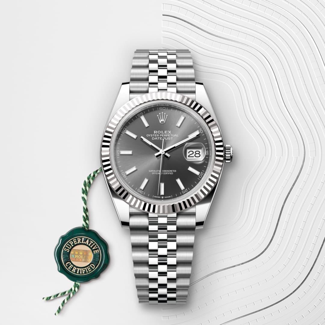 rolex Datejust in White Rolesor - combination of Oystersteel and white gold, M126334-0014 - Globaltimepieces