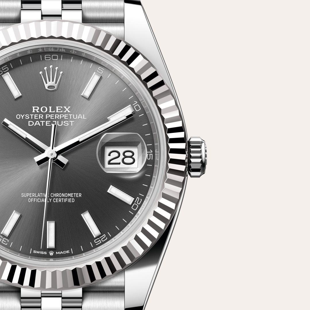 rolex Datejust in White Rolesor - combination of Oystersteel and white gold, M126334-0014 - Globaltimepieces