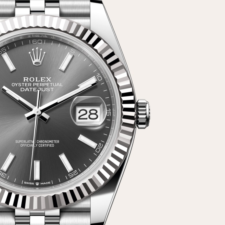 rolex Datejust in White Rolesor - combination of Oystersteel and white gold, M126334-0014 - Globaltimepieces
