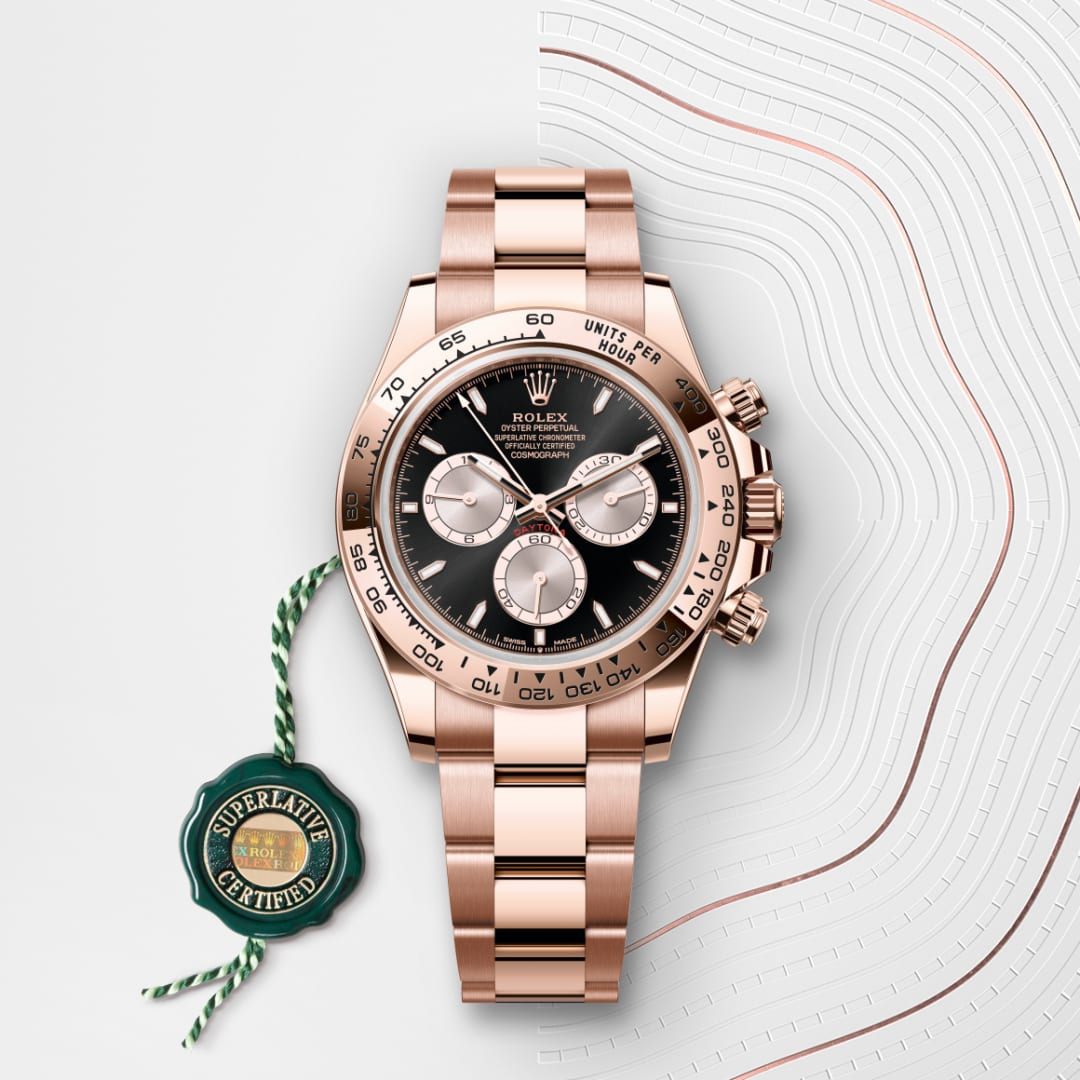 rolex Cosmograph Daytona in 18 ct Everose gold, M126505-0001 - Globaltimepieces