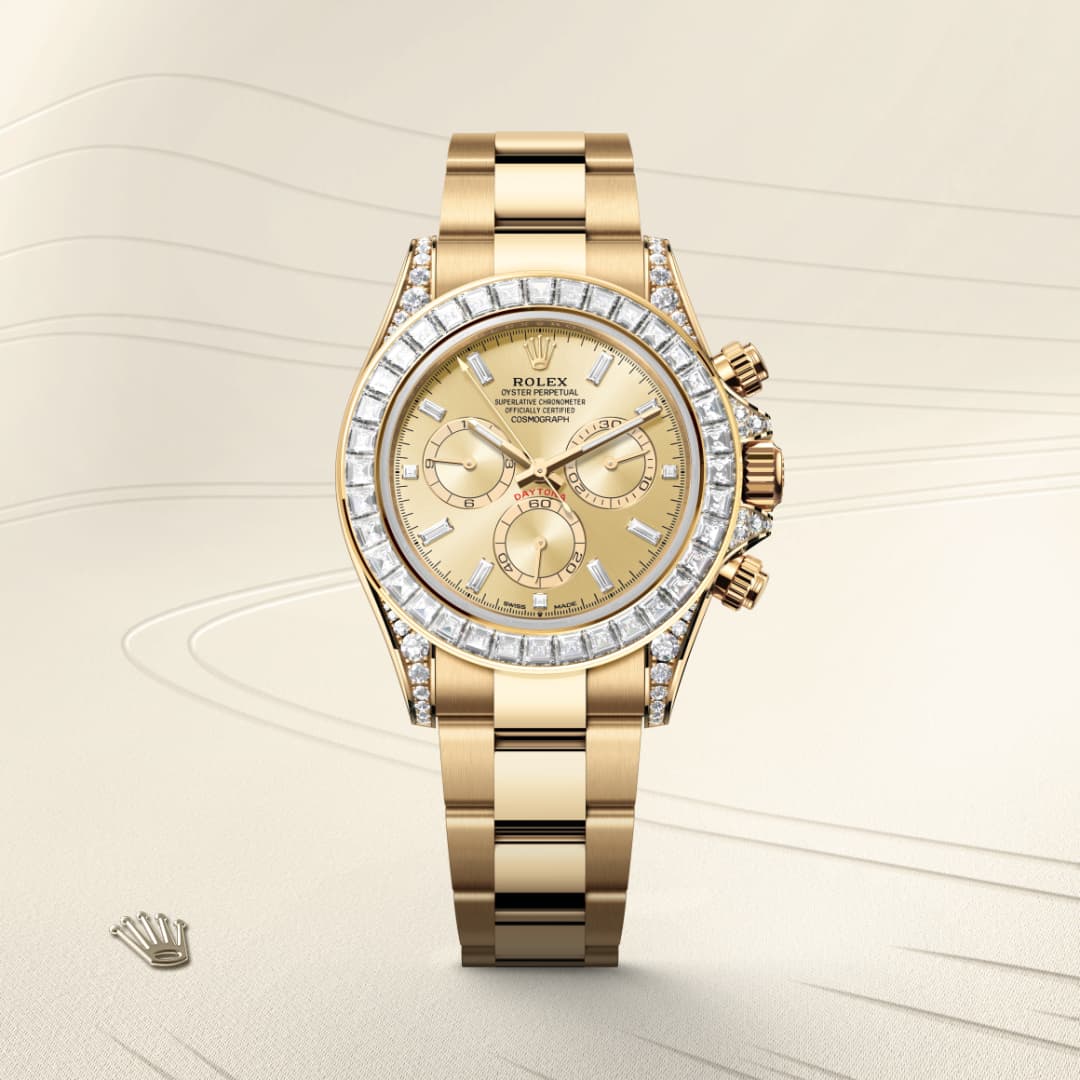 rolex Cosmograph Daytona in 18 ct yellow gold with lugs set with diamonds, M126598TBR-0001 - Globaltimepieces