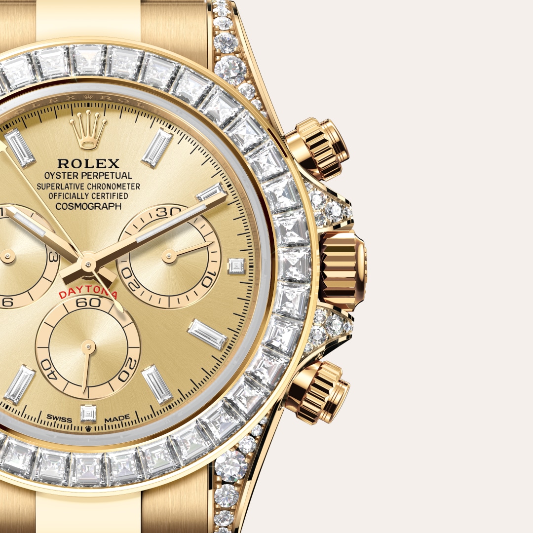 rolex Cosmograph Daytona in 18 ct yellow gold with lugs set with diamonds, M126598TBR-0001 - Globaltimepieces