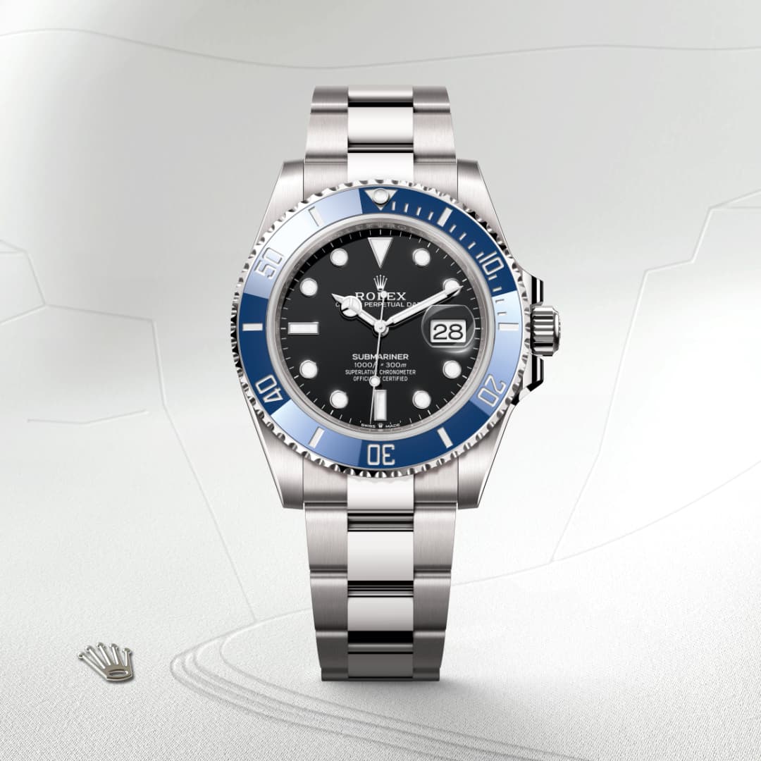 rolex Submariner in 18 ct white gold, M126619LB-0003 - Globaltimepieces
