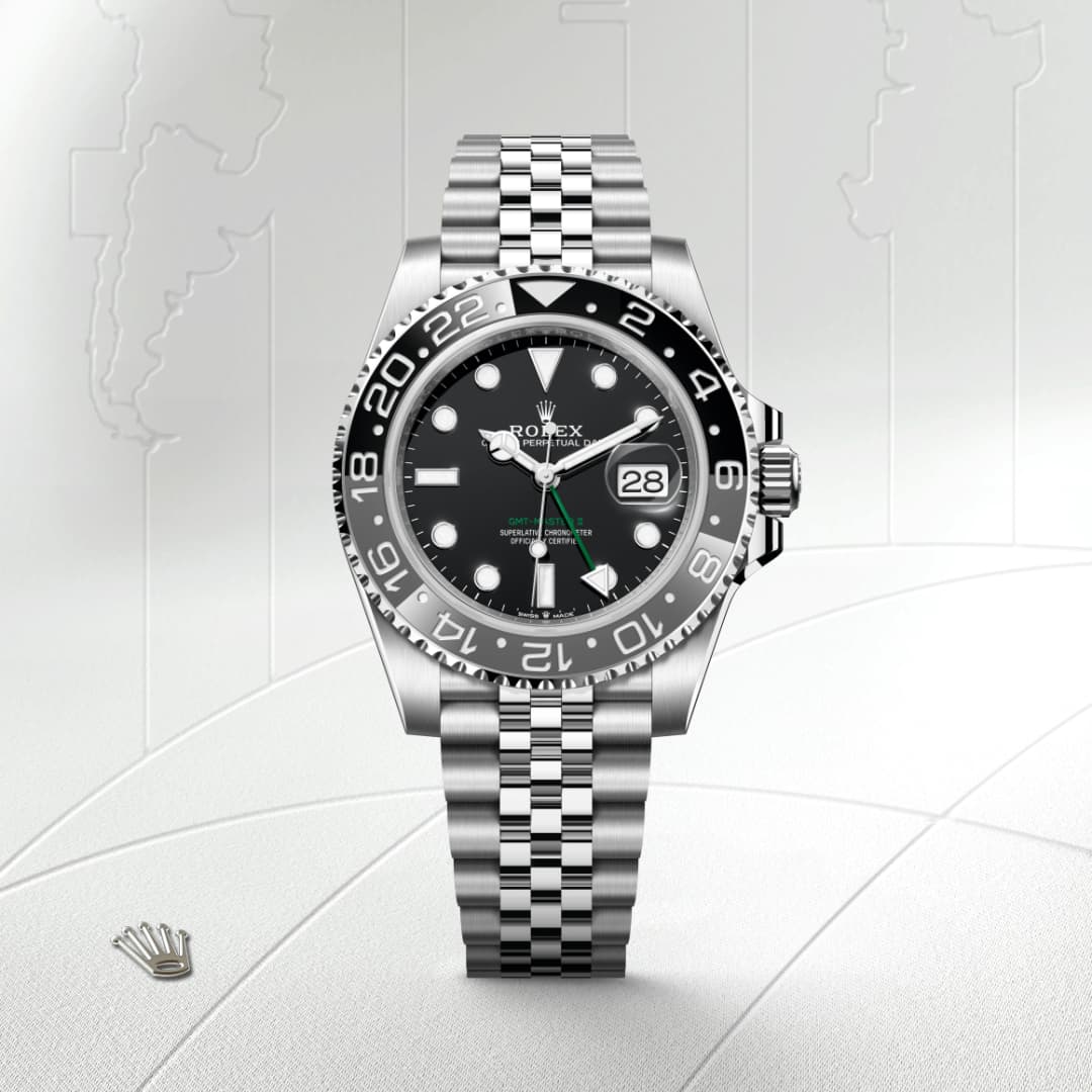 rolex GMT-Master II in Oystersteel, M126710GRNR-0003 - Globaltimepieces