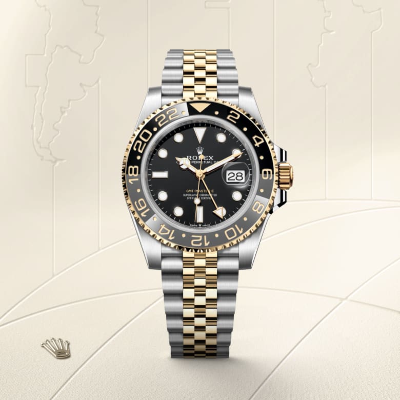 Rolex GMT-Master II腕錶黃金鋼(蠔式鋼與黃金的組合)款,M126713GRNR-0001 - Globaltimepieces