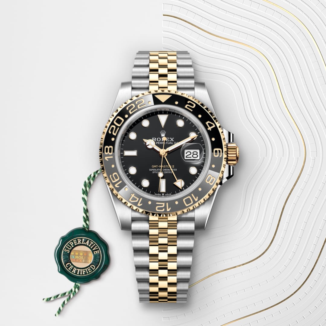 Rolex GMT-Master II腕錶黃金鋼（蠔式鋼與黃金的組合）款，M126713GRNR-0001 - Globaltimepieces
