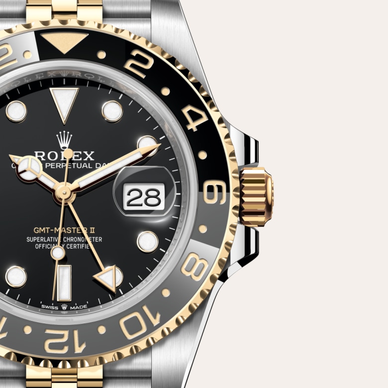 Rolex GMT-Master II腕錶黃金鋼(蠔式鋼與黃金的組合)款,M126713GRNR-0001 - Globaltimepieces
