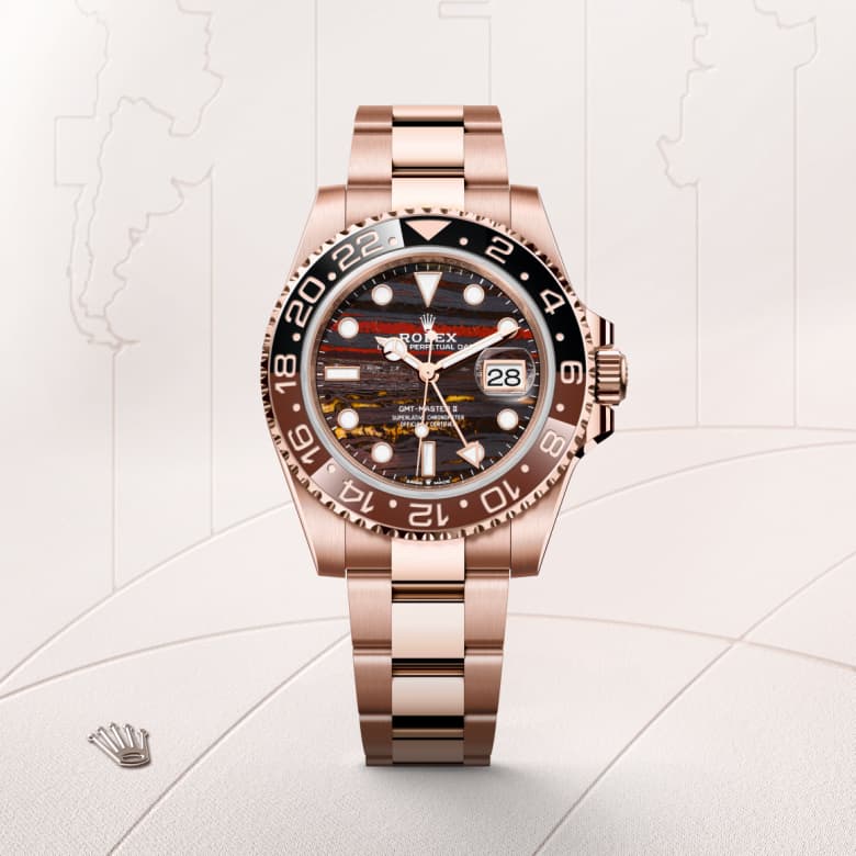 rolex GMT-Master II in 18 ct Everose gold, M126715CHNR-0002 - Globaltimepieces