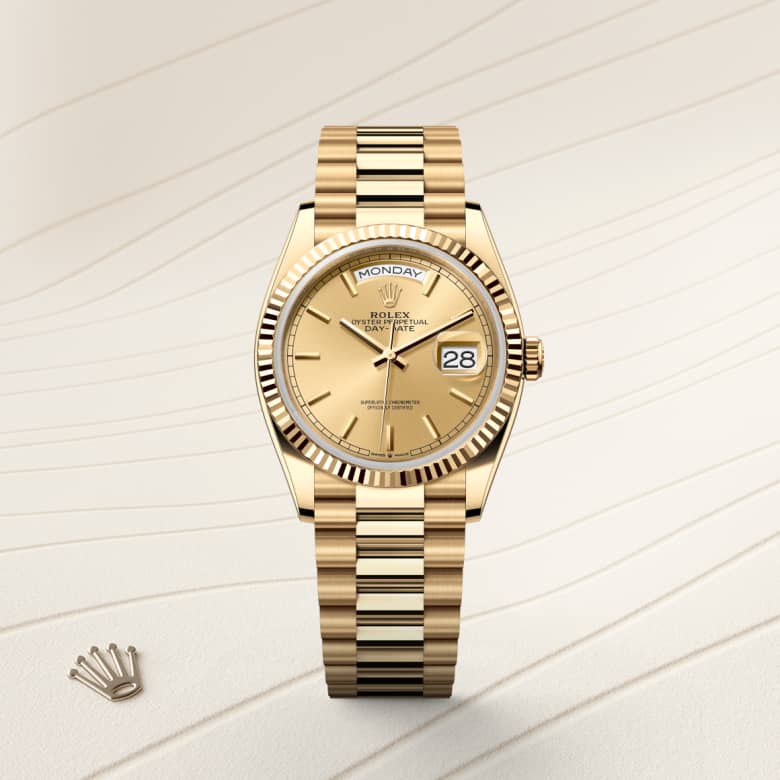 rolex Day-Date in 18 ct yellow gold, M128238-0045 - Globaltimepieces