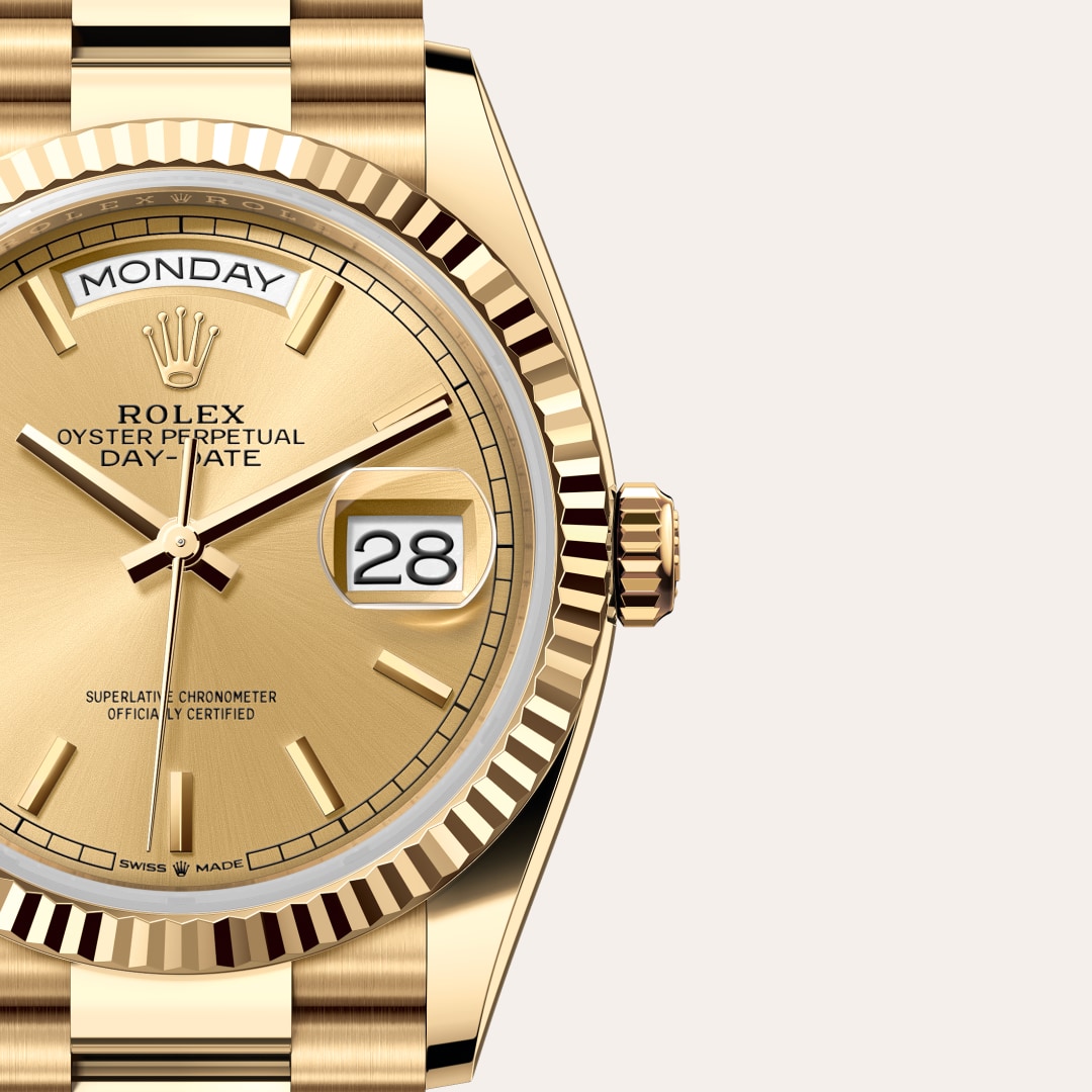 rolex Day-Date in 18 ct yellow gold, M128238-0045 - Globaltimepieces