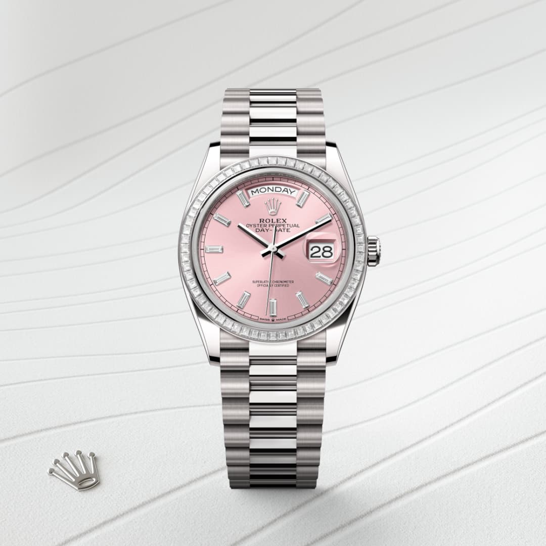 rolex Day-Date in 18 ct white gold, M128399TBR-0029 - Globaltimepieces