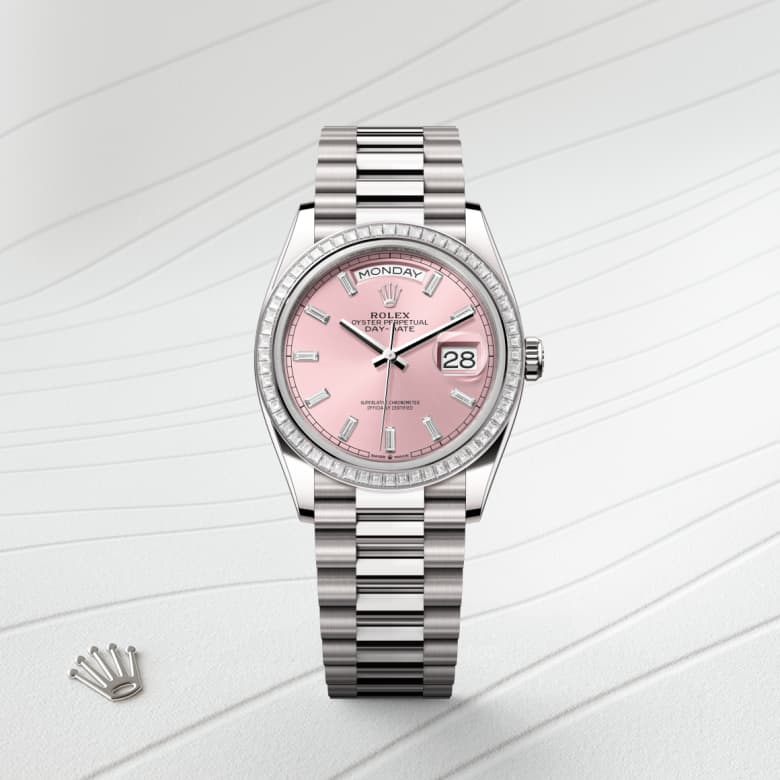 rolex Day-Date in 18 ct white gold, M128399TBR-0029 - Globaltimepieces