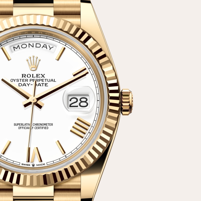rolex Day-Date in 18 ct yellow gold, M228238-0042 - Globaltimepieces