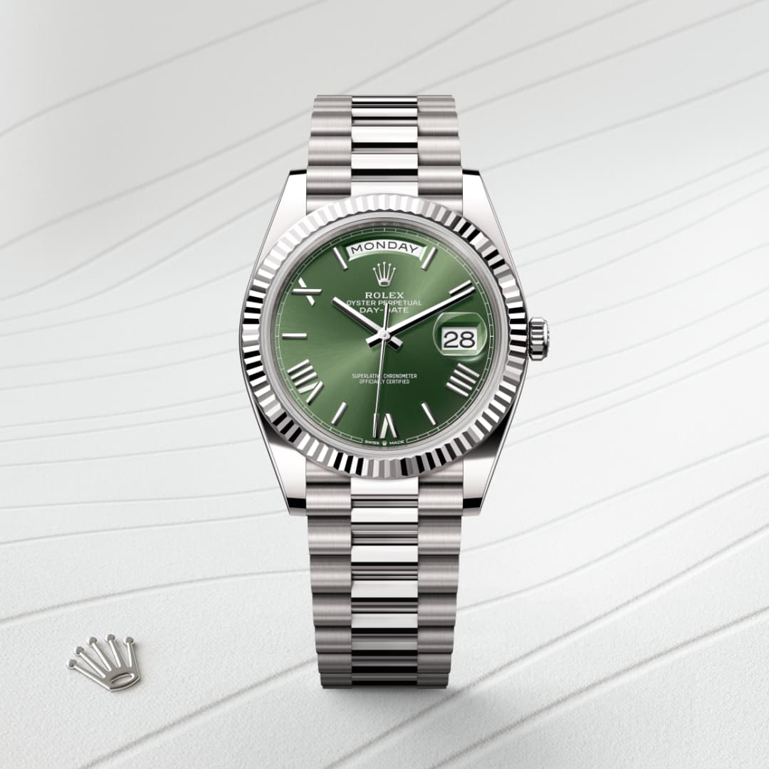 rolex Day-Date in 18 ct white gold, M228239-0033 - Globaltimepieces