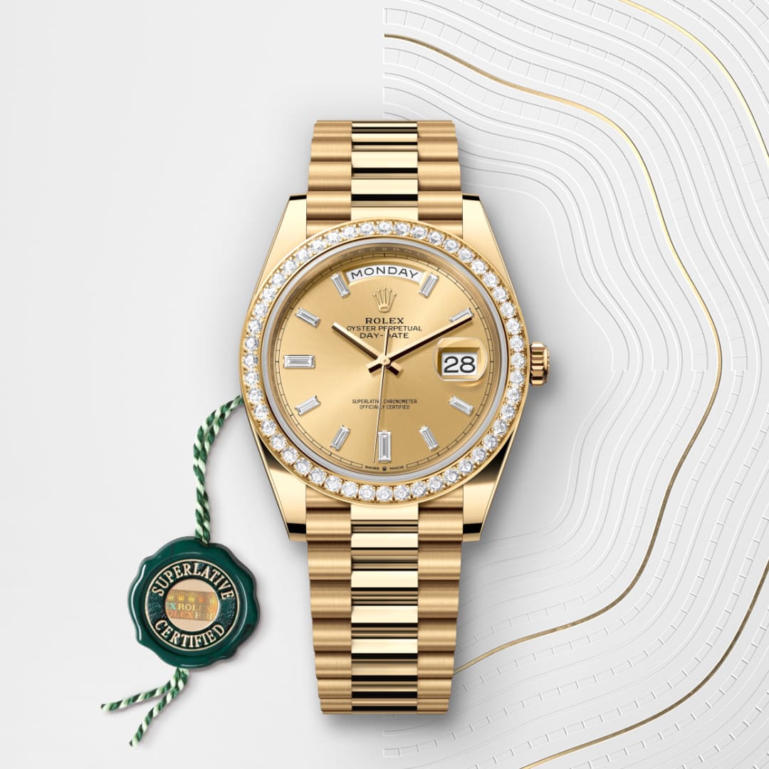 rolex Day-Date in 18 ct yellow gold, M228348RBR-0002 - Globaltimepieces
