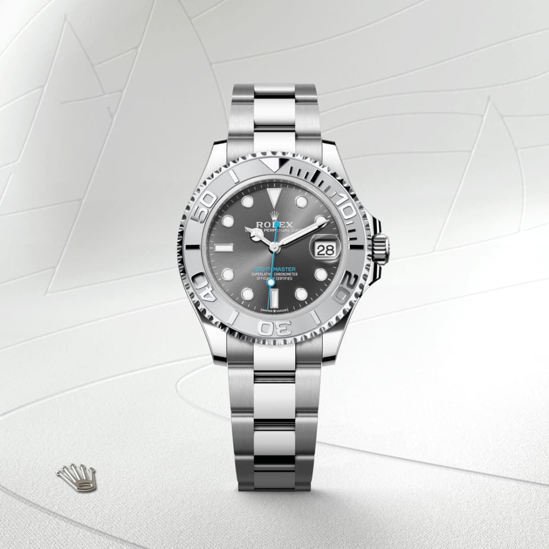 rolex Yacht-Master in Rolesium - combination of Oystersteel and platinum, M268622-0002 - Globaltimepieces