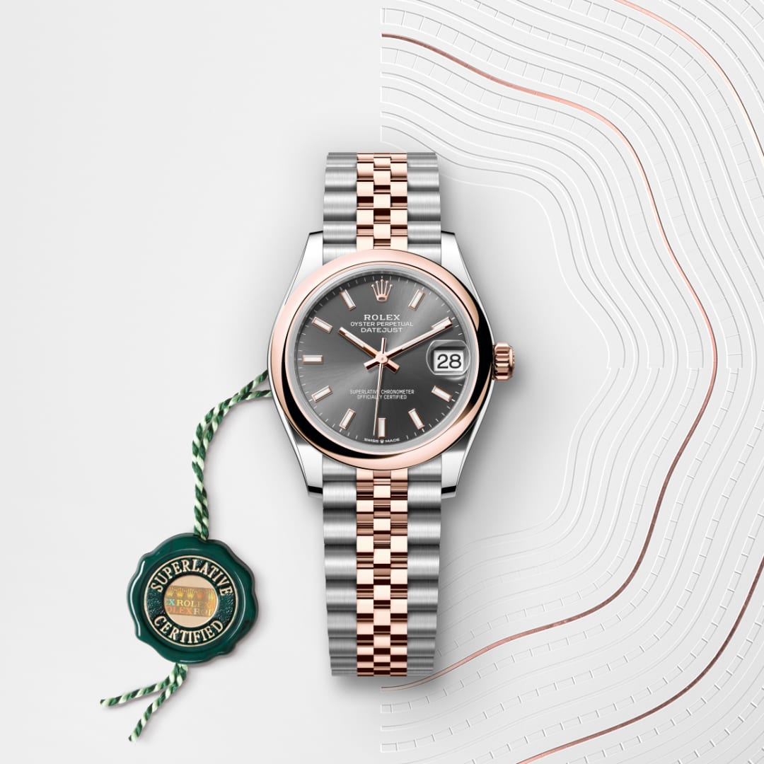 rolex Datejust in Everose Rolesor - combination of Oystersteel and Everose gold, M278241-0018 - Globaltimepieces