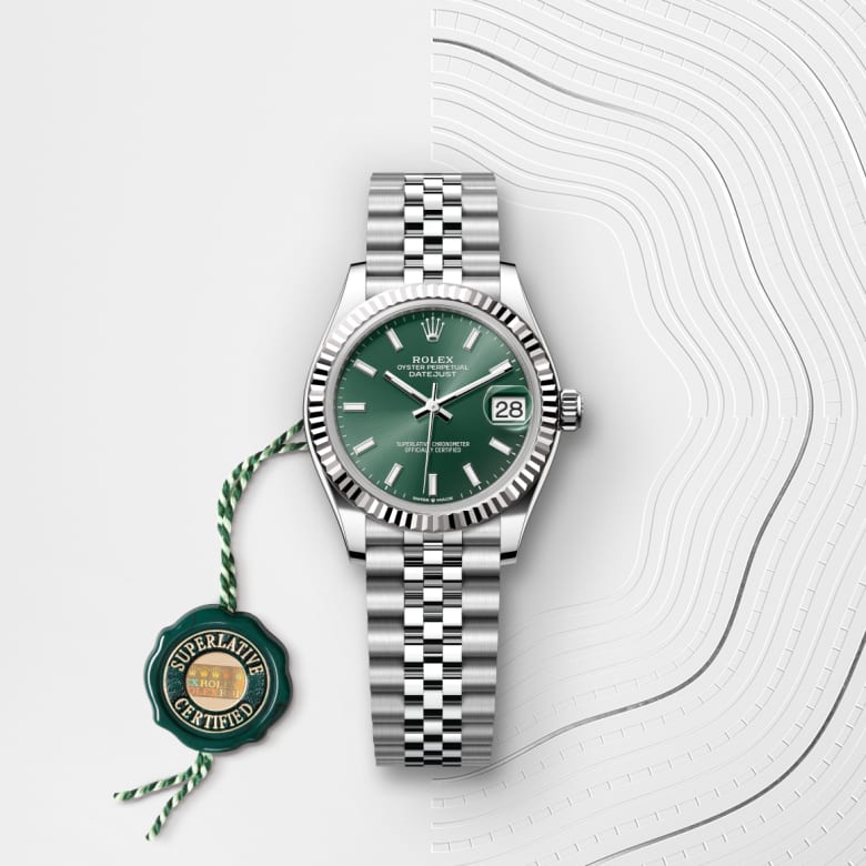 rolex Datejust in White Rolesor - combination of Oystersteel and white gold, M278274-0018 - Globaltimepieces