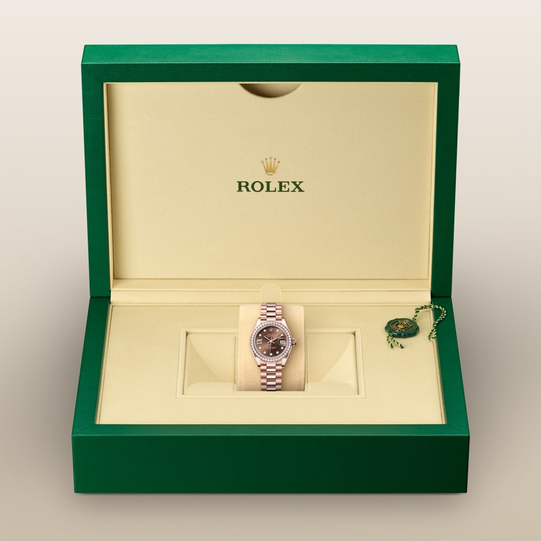 rolex Lady-Datejust in 18 ct Everose gold, M279135RBR-0001 - Globaltimepieces