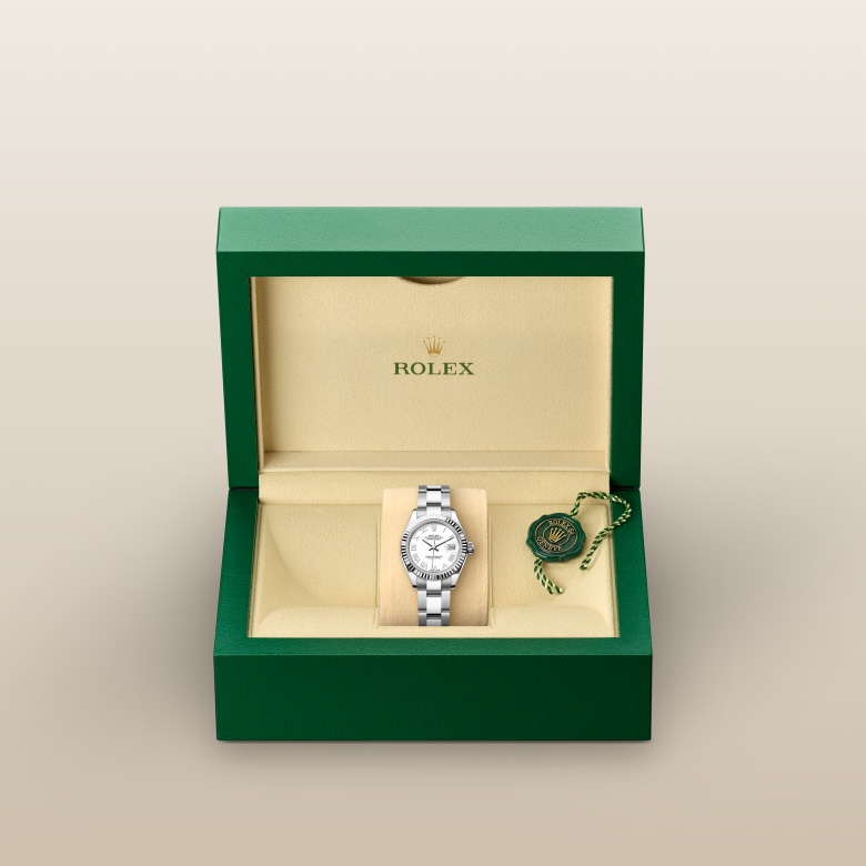 rolex Lady-Datejust in White Rolesor - combination of Oystersteel and white gold, M279174-0020 - Globaltimepieces