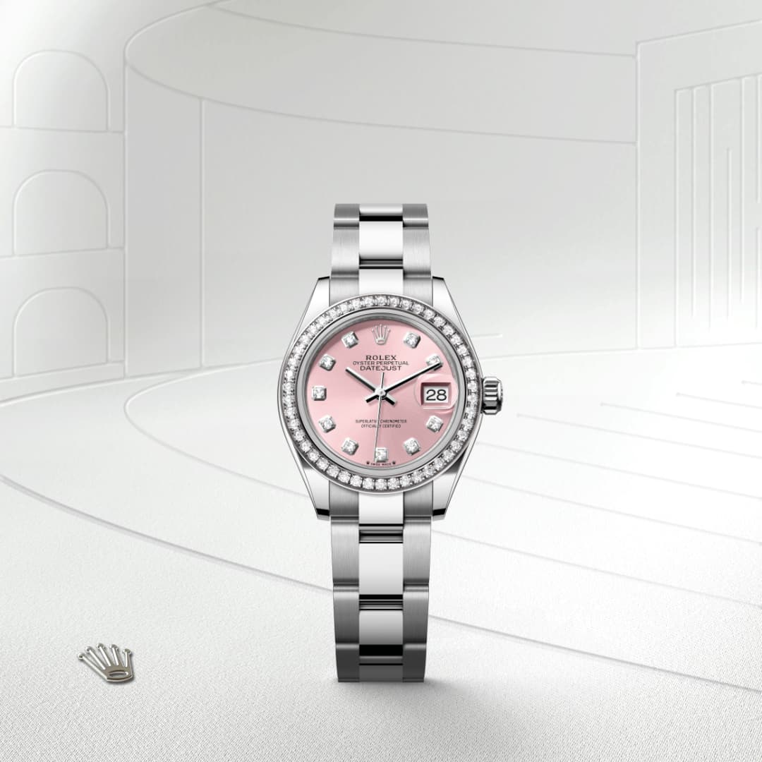 Rolex Lady-Datejust腕錶白色黃金鋼（蠔式鋼與白色黃金的組合）款，M279384RBR-0004 - Globaltimepieces