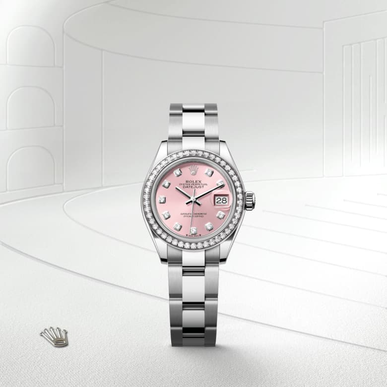 Rolex Lady-Datejust腕錶白色黃金鋼（蠔式鋼與白色黃金的組合）款，M279384RBR-0004 - Globaltimepieces