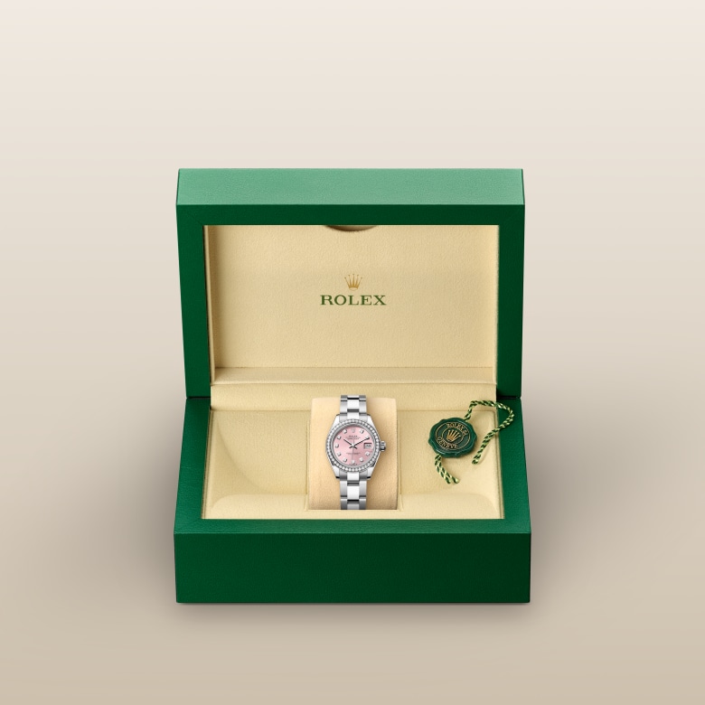 Rolex Lady-Datejust腕錶白色黃金鋼（蠔式鋼與白色黃金的組合）款，M279384RBR-0004 - Globaltimepieces
