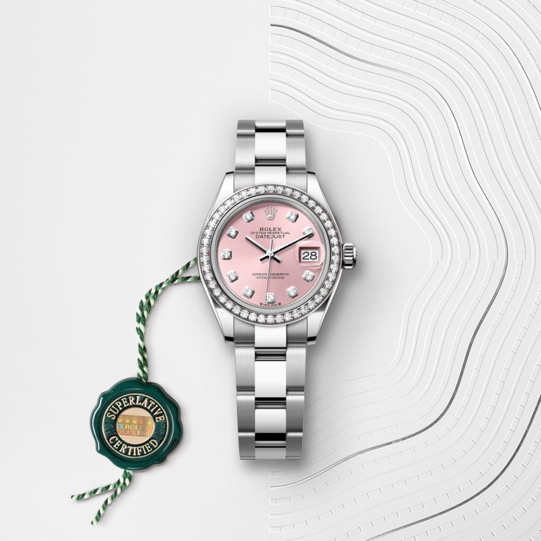 Rolex Lady-Datejust腕錶白色黃金鋼（蠔式鋼與白色黃金的組合）款，M279384RBR-0004 - Globaltimepieces