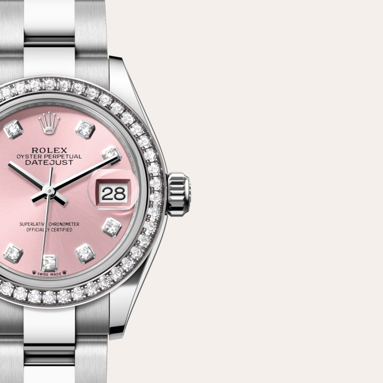Rolex Lady-Datejust腕錶白色黃金鋼（蠔式鋼與白色黃金的組合）款，M279384RBR-0004 - Globaltimepieces
