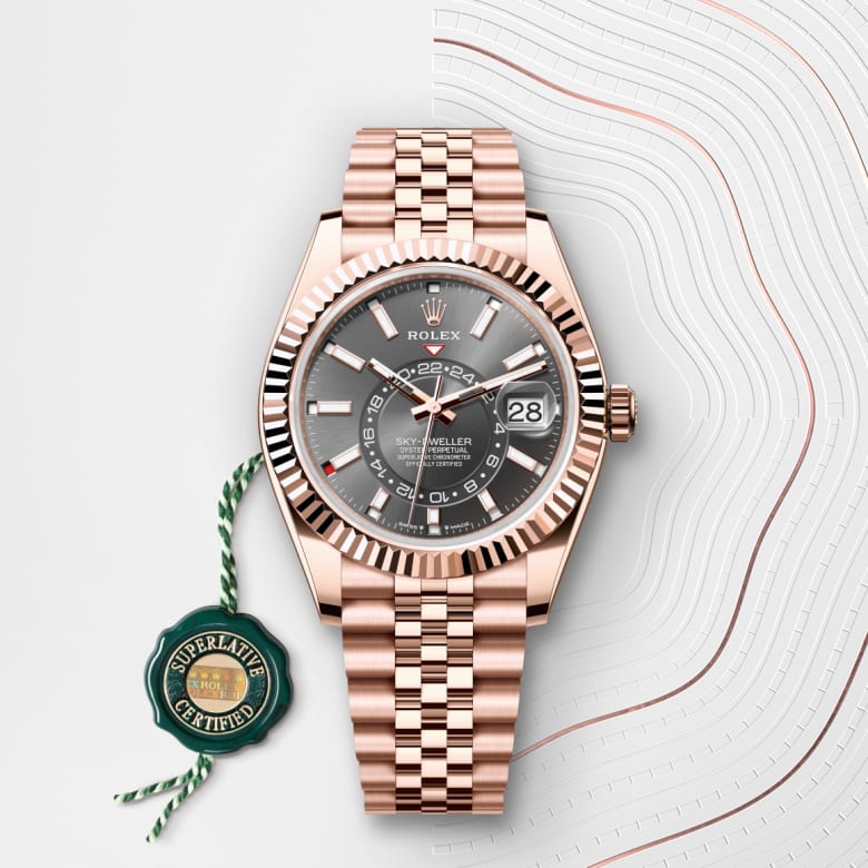 rolex Sky-Dweller in 18 ct Everose gold, M336935-0008 - Globaltimepieces