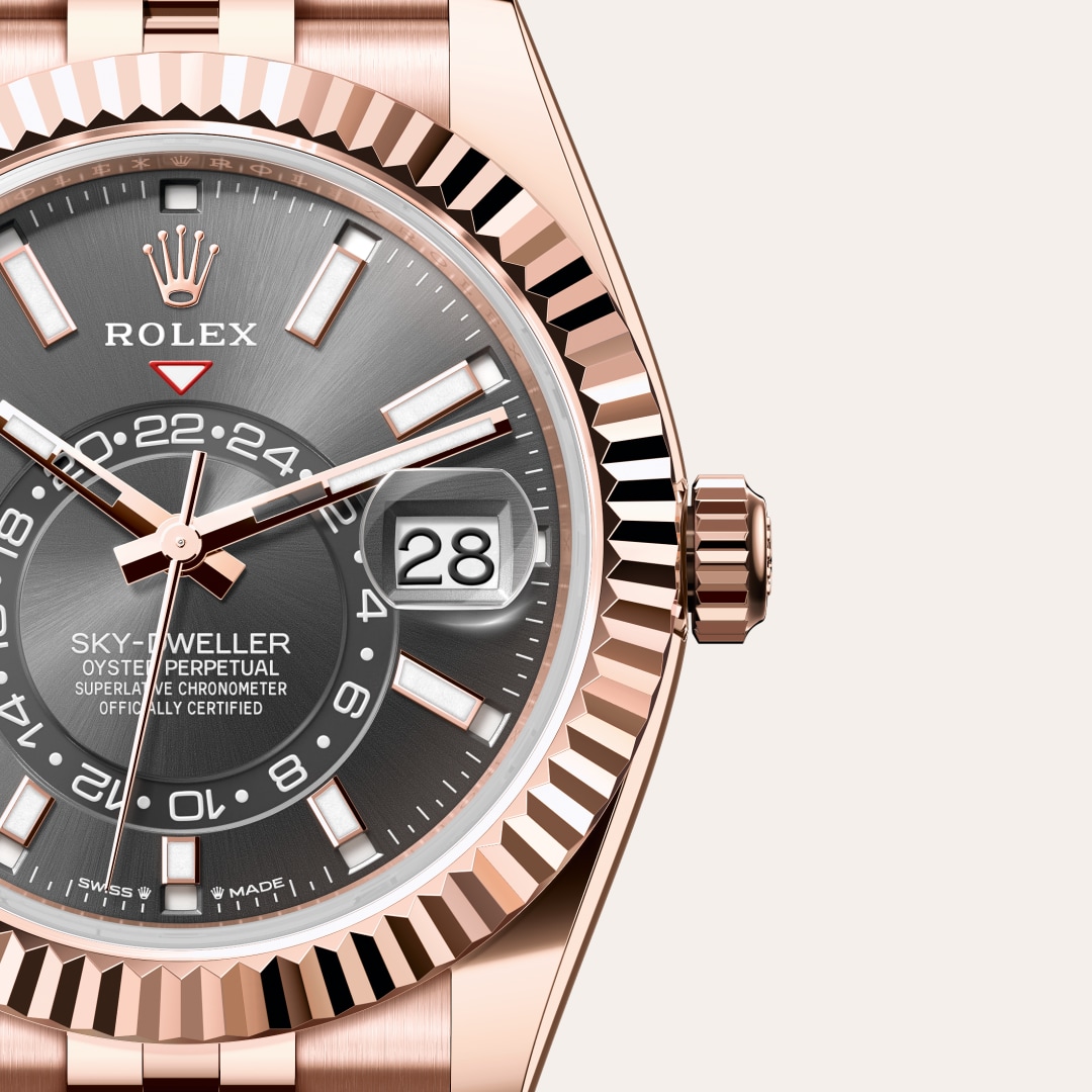 rolex Sky-Dweller in 18 ct Everose gold, M336935-0008 - Globaltimepieces
