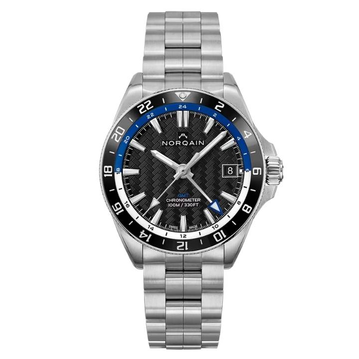 Adventure NEVEREST GMT Steel Black Ceramic Ring Black Dial Blue & White GMT Ring