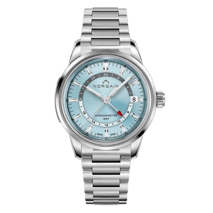 Freedom 60 GMT Steel Ice Blue Dial