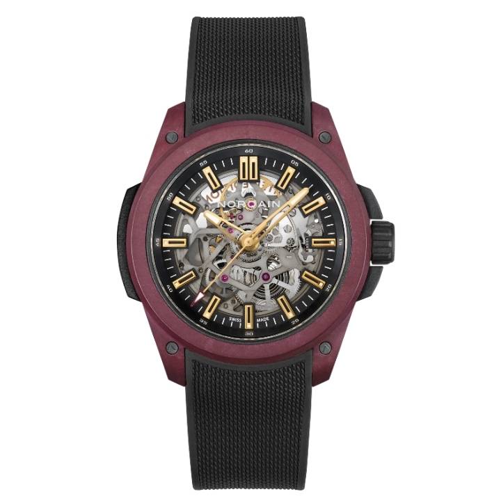 Wild ONE 42mm Skeleton Burgundy Norteq Black Dial Limited Edition